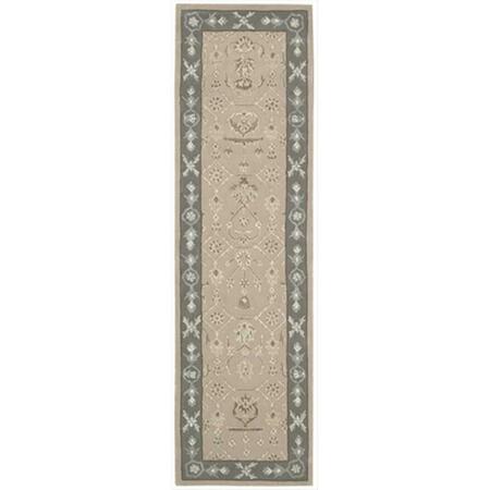 NOURISON Regal Area Rug Collection Sand 2 ft 3 in. x 8 ft Runner 99446052346